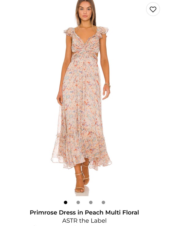 Astr Dresses & Skirts - Astr Peach Multi Floral Cutout Maxi Dress